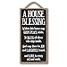 Honey Dew Gifts Inspirational Decor, A House Blessing 5 inch by 10 inch Hanging Sign, Wall Art, Decorative Wood Sign Home Decor, 75655