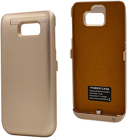 SolokingTM 5200mAh external rechargeable power bank case with built in USB port output for Samsung galaxy Note 5,Support charging two phones at the same time (gold)