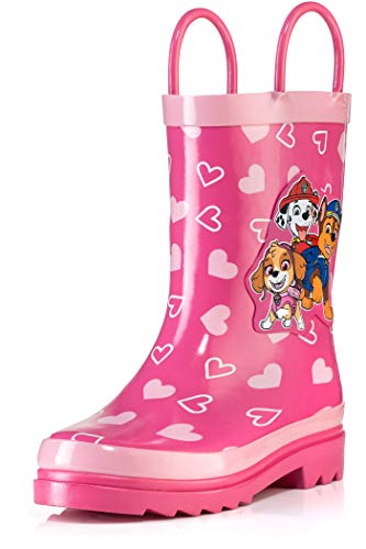 Nickelodeon Kids Girls' JoJo Siwa Character Printed Waterproof Easy-On Handles Rubber Rain Boots - Toddler/Little Kids