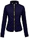 NE PEOPLE Womens Lightweight Quilted Zip Jacket, Large, NEWJ22NAVY