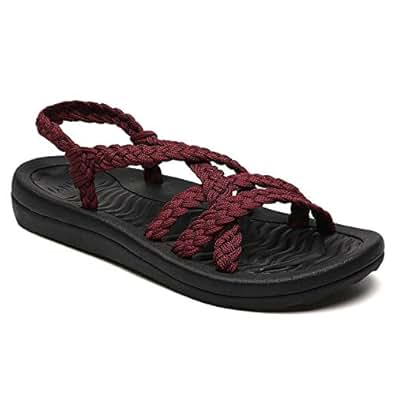 Amazon.com | MEGNYA Women's Comfortable Flat Walking Sandals with Arch Support Waterproof for 