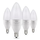 Albrillo E12 Bulbs, Candelabra LED Bulbs 60 Watt Equivalent, Daylight White LED Chandelier Bulbs, Candelabra Base, Non-Dimmable LED Lamp, 4 Pack