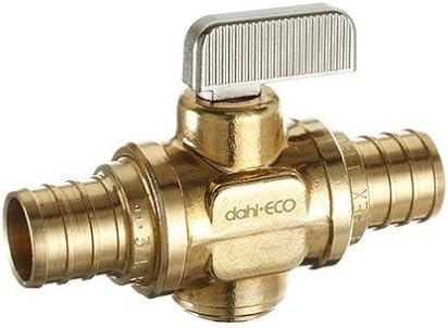 3/4" PEX Crimp x 3/4" PEX Crimp In-Line Straight Ball Valve, Lead Free (Rough Brass) {521-PX5-PX5}