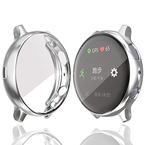 [5 Pack] Samsung Galaxy Watch Active 2 40mm Screen Protector Case,JZK Soft Slim TPU All Around Protective Shell Anti-Scratch Case Bumper Cover Case for Samsung Galaxy Active 2 40mm Accessories - Thumbnail 4