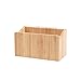 MobileVision Bamboo Caddy Add-On for Bamboo Charging Station Organizers; Compartment and cubby space fits pens, keys, and other small stationary items