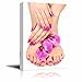 Canvas Prints Wall Art - Pink Manicure and Pedicure with a Orchid Flower - 16 x 24\