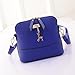 New Women Messenger Bags Vintage Small Shell Leather Handbag Casual Bag ( Blue)