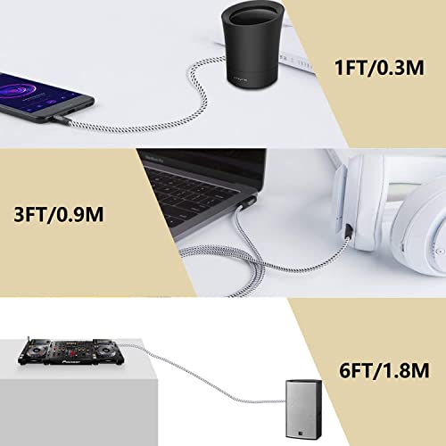 CableCreation Aux Cable 10FT, 3.5mm Auxiliary Audio Cable 90 Degree