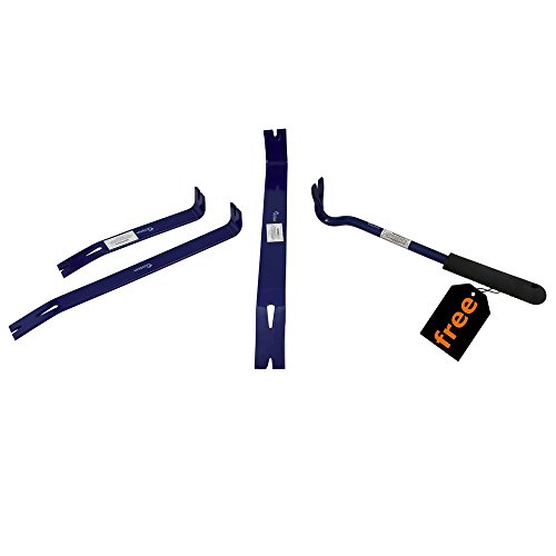Kosma 3 Pc Pry Bar Kit | Utility Bar set - 8",14",16" with"Free" Nail Puller 12"