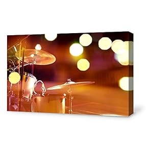 Canvas Wall Art for Living Room,Bedroom Home Artwork Paintings Drumset Ready to Hang - 12x18 inches