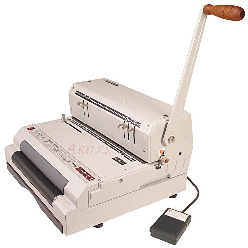 Akilies CoilMac-EX41+ Plus Coil Binding Machine, Electric Oval Hole Punch & Inserter 4:1