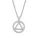 My Shape Zinc Alloy AA Symbol Alcoholics Anonymous Pendant Necklace Jewelry Gifts