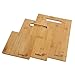 Bamboo Cutting Board Set 3 Piece, Large, Medium, Small – Great for Food Prep & Serving Cheeses, Charcuterie, Bread, Crackers, Veggies & More