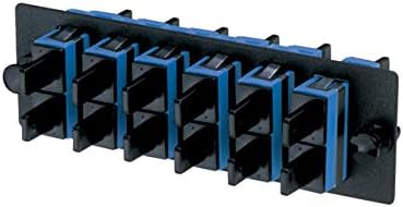 Panduit FAP6WBUDSCZ Single-Mode 6-Port Fiber Adapter Panel with Zirconia Ceramic Split Sleeve, Blue
