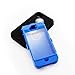 GEARONIC TM Black & Blue Three Layer Silicone PC Case Cover for iPhone 4 4G 4S