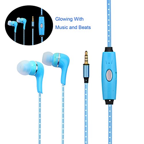 Buy stardrift Dark Visible Glowing LED inEar Earphone Light Up Stereo