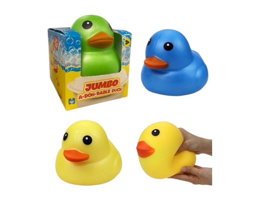 Hapros Jumbo Squishy Duck Toy, 6 Inches, Giant A'doh'Rable Ducks Stress Relief Squeeze Toy for Kids and Adults (Yellow)