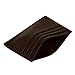 DEEZOMO Genuine Leather RFID Blocking Card Case Wallet Slim Super Thin 6 Card Slots Compact Wallet - Coffee