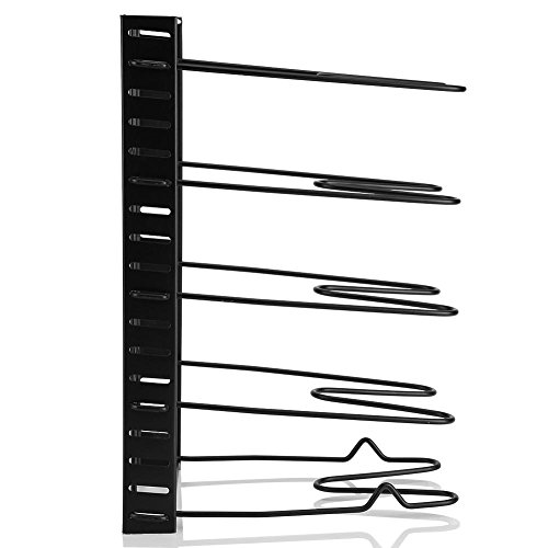 Cookware Bakeware Holder,Multi Tiers Pot Frying Pan Lid Storage Rack Organizer Kitchen Cookware Stand Holder for Kitchen Cabinet Countertop and Pantry - Thumbnail 5