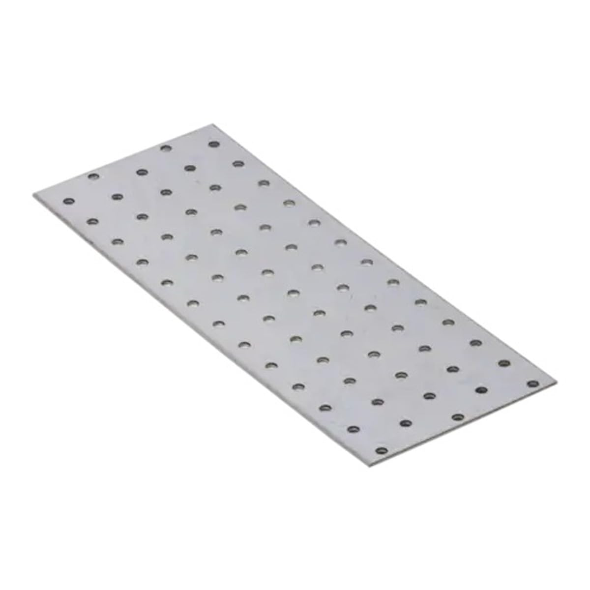 260mm x 100mm Galvanised Perforated Flat Plate Connector Joining Plates Metal Brace Brackets for Wood 2mm Thick Steel PP14 (Pack of 10) L03-06ABC