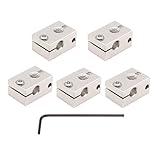WINSINN V6 Heater Block Sensor Aluminum for HT-NTC100K PT100 RepRap Bowden J-Head V6 3D Printer Extruder Hotend (Pack of 5Pcs)