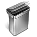 simplehuman 58 Liter / 15.3 Gallon Rectangular Voice and Motion Sensor Automatic Kitchen Trash Can, Brushed Stainless Steel