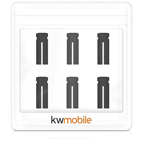 kwmobile 6X Dart Flight Protector - Set of 6 Metal Dart Flight Guard Protectors for Metal and Soft Tip Darts - Thumbnail 6