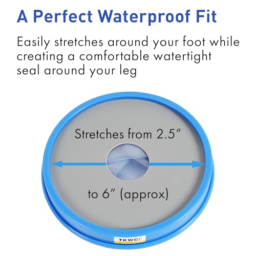 TKWC INC 100% Waterproof Leg Cast Cover for Shower – Reusable Watertight Foot Protector with Anti-Slip Bottom – Comfortable, Easy to Use