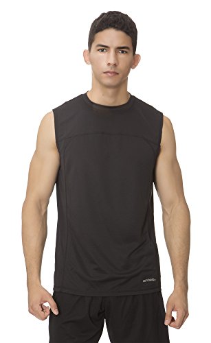 UPC 789828476074, (AT2003) AeroskinDry Mens Sleeveless Training Shirt in Black / Black Size: L