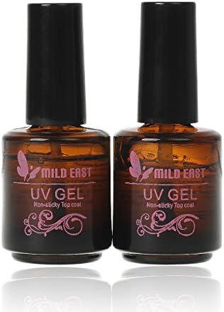 Mild East UV Non Sticky Seal Glue Acrylic Gloss Top Nail Coats 14ml