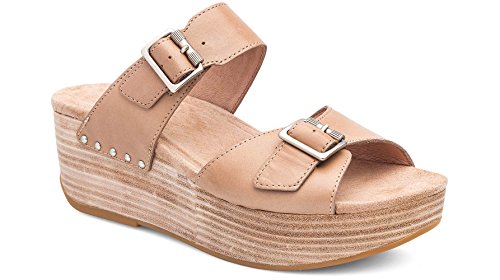 Dansko Women's Selma Platform Sandal, Sand Full Grain, 40 EU/9.5-10 M US