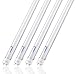 Hyperikon T8 T10 T12 LED Light Tube 4FT, 18W (40W-50W Equiv.), Dual-End Powered, Ballast Bypass, F48T8 Fluorescent Replacement, 2240 Lumens, 5000K, Frosted, Garage, Warehouse, Shop Light - 4 Pack