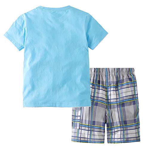 Frogwill Toddler Boys The Little Monster Truck Tee and Shorts Set 18M-7Y (7 Long, Robot) - Thumbnail 2