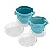Rubbermaid TakeAlongs On-The-Go 2 Cup Twist & Seal Food Storage Container with Tray Insert, Blue, 2 Pack
