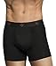 Viita Men's Cotton Incontinence 3 Ply Integrated High Absorbent Panel Leakproof Sanitary Odorless Washable No Fly Boxer Briefs (Pack of 1), Black, Large (36-38