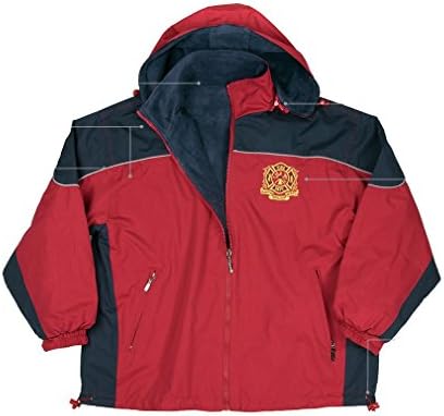 Volunteer Firefighter Reversible Rain Resistant Jacket (Large)