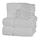 Towel Bazaar Premium Cotton Super Soft and Absorbent Turkish Towels (8-Piece Towel Set, White)