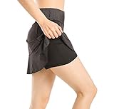 EAST HONG Women Ultra Skirt with Athletic Shorts Gym Skorts Sports Tennis Skirt