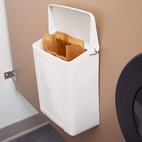 Commerical Business Restroom Bathroom Janitorial Personal Dispensers 7.5" x 10.5" Wax Coating Kraft Sanitary Napkin Receptacle Disposable Bags Feminine Hygiene Liner- 50/Pack