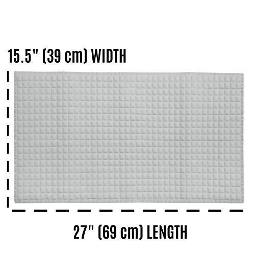 SlipX Solutions Gray Pillow Top Plus Safety Bath Mat Provides The Very Finest in Cushioned