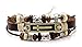 Xusamss Hip Hop Alloy Cross Bracelet Lobster Clasp Pu Leather Bracelet,7-9inches