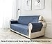 Ameritex Couch Sofa Slipcover 100% Waterproof Nonslip Quilted Furniture Protector Slipcover for Dogs, Children, Pets Sofa Slipcover Machine Washable (Blue, 78