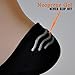 No Show Socks Mens Invisible Non Slip Low Cut Ankle Sock Cotton Pack 7 Pairs for Men (Black, 6-11)
