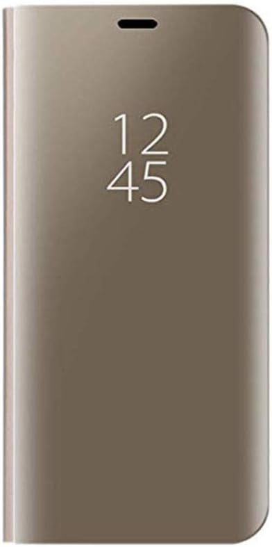 TANYO Case Compatible with Realme X2 Pro, Perspective Mirror Fashion Ultra-Thin Smart Flip Case, Gold