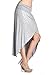 82 Days Women'S Rayon Span Double Layer High & Low Skirt with Wide Waistband - Solid