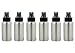 AKOAK 6 Pcs 1 Oz Aluminum Fine Mist Spray Bottles with Black Pump Spray Cap,Great for Cleaning, Travel, Perfume
