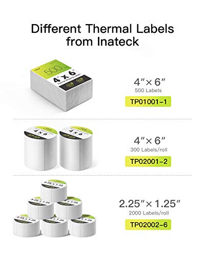 Inateck Thermal Shipping Label, 4 x 6 inches (100 mm x 150 mm), Waterproof, BPA/BPS Free, Box of 500