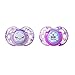 Tommee Tippee Closer to Nature Night Time Orthodontic Toddler Soothie Pacifier, 18-36 Months - Pink, Girl, 4 Pack