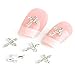Amjimshop Vovotrade(TM) 10xAlloy 3D Rhinestones Nail Art Cross Stickers Slices Tips DIY Decorations New