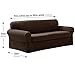 MAYTEX Pixel Ultra Soft Stretch 2 Piece Furniture Cover Sofa Slipcover, Chocolate